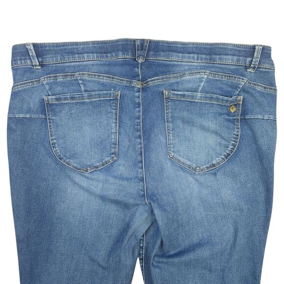 Democracy "Ab"solution Capri Women's Blue Denim Jeans Size 24W EUC - Picture 7 of 14